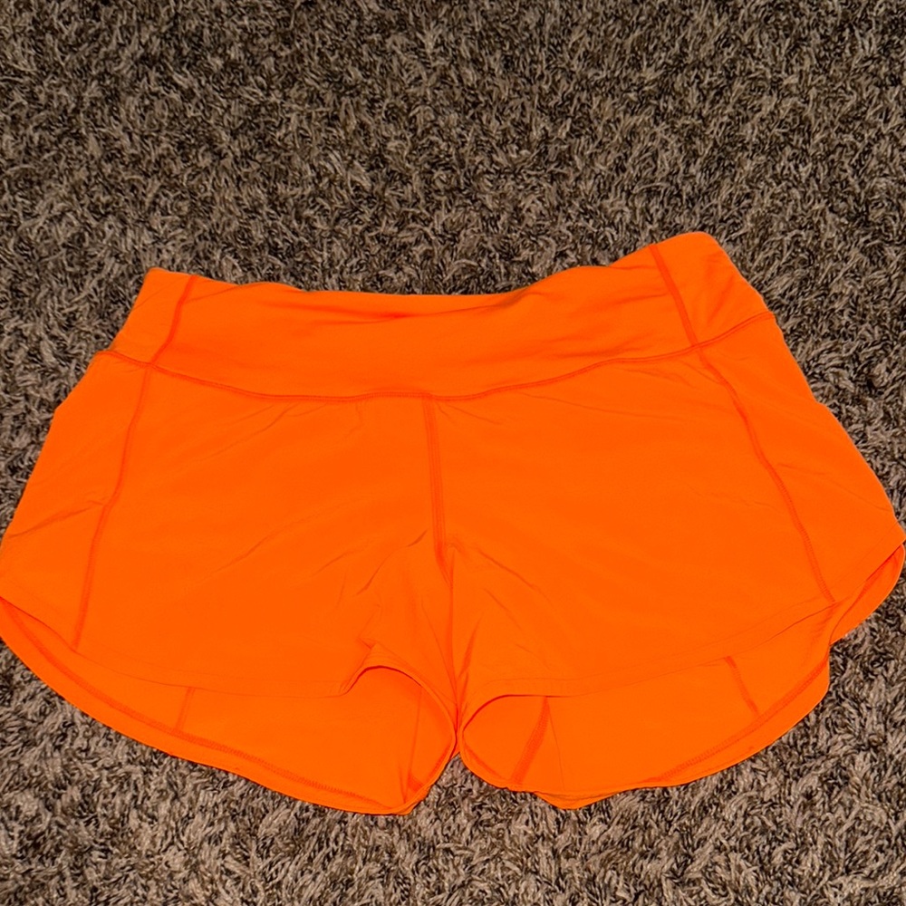 Women's Orange Athletic Shorts 4in